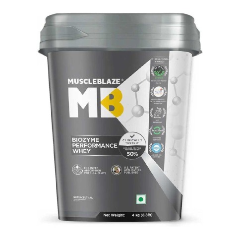 3 - MuscleBlaze Biozyme Performance Whey Protein Powder,  8.8 lb  Blue Tokai Coffee 