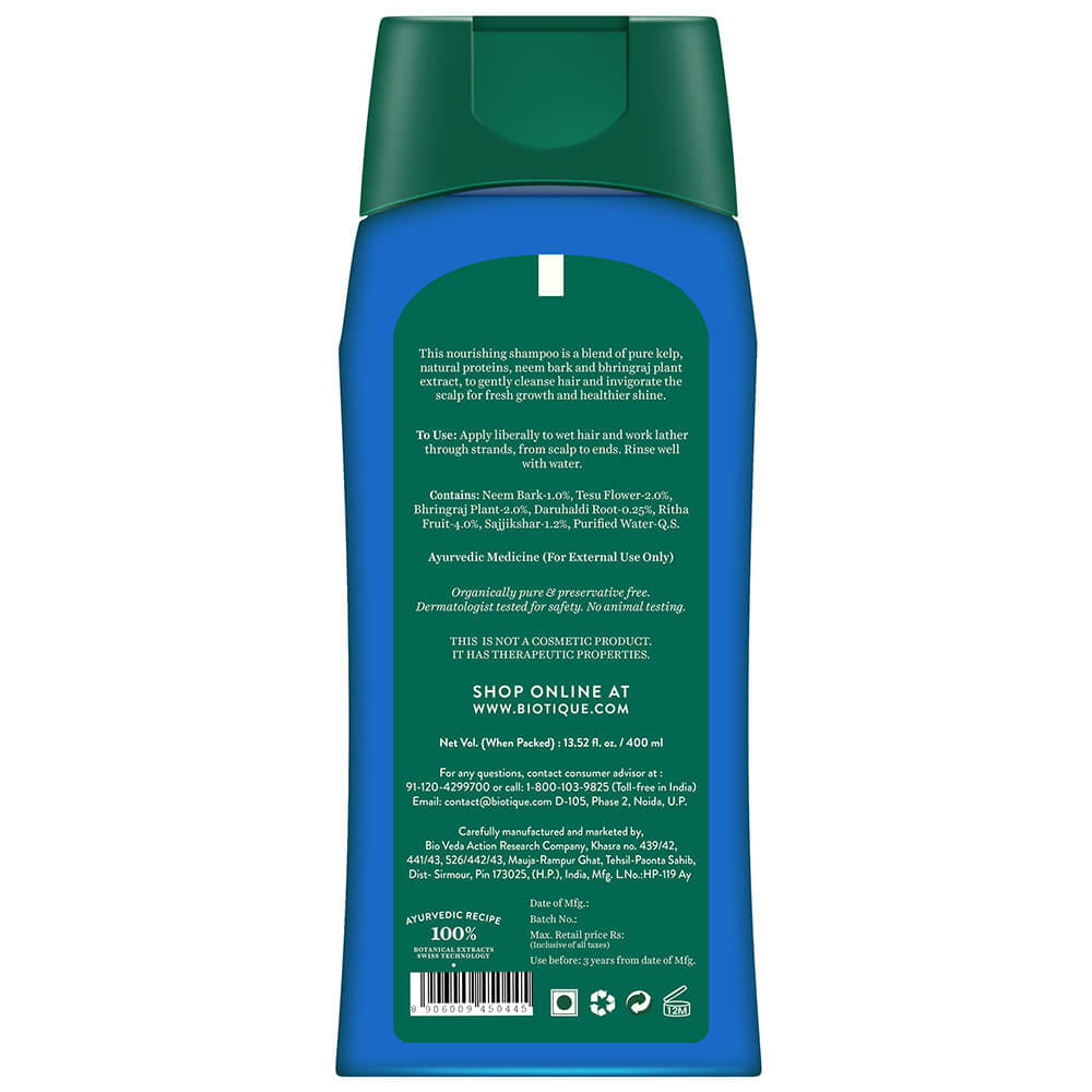 2 - Biotique Bio Kelp Protein Shampoo,  400 ml  Intensive Hair Growth Treatment 