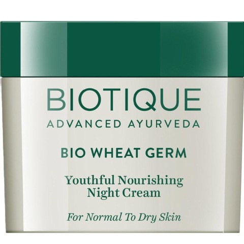 1 - Biotique Bio Wheat Germ Youthful Nourishing Night Cream,  50 g  from Normal to Dry Skin 