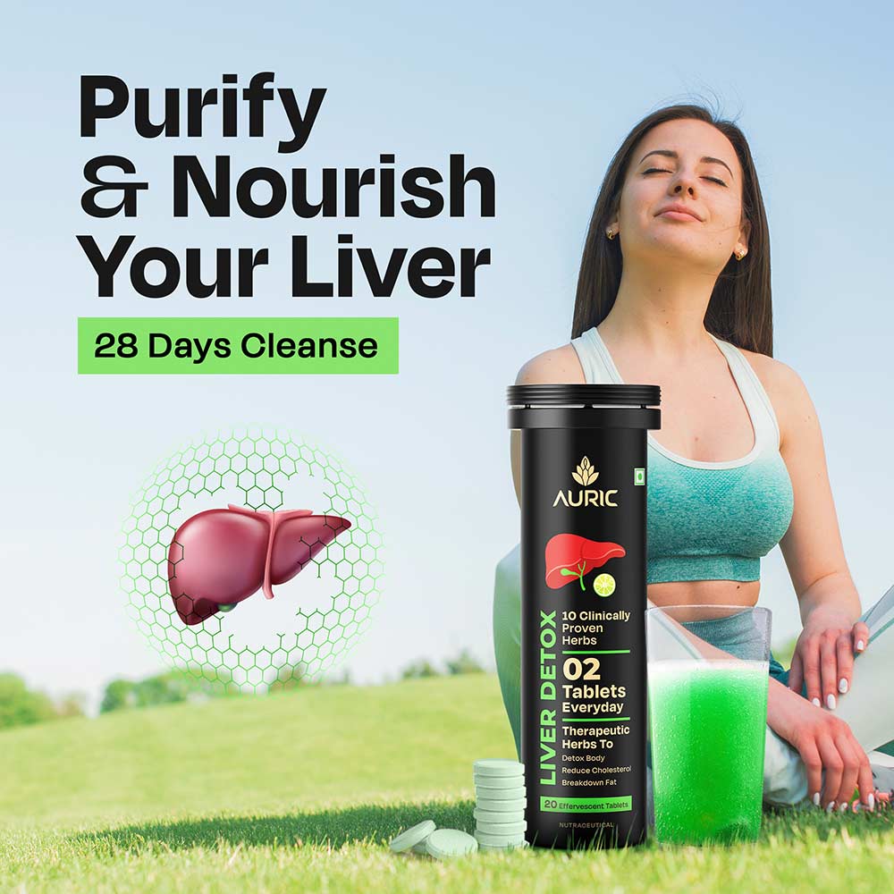 13 - Auric Liver Detox with 10 Ayurvedic Herbs Tangy Jamun,  60 tablet(s) 