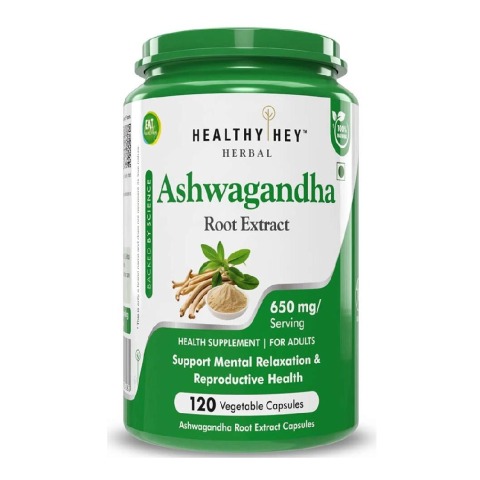 1 - HealthyHey Nutrition Herbal Ashwagandha Root Extract,  120 veggie capsule(s) 