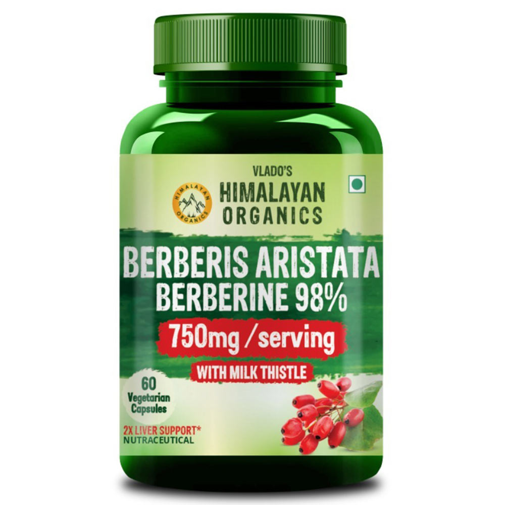 13 - Vlado's Himalayan Organics Berberis Aristata Berberine 98% with Milk Thistle,  60 veggie capsule(s) 