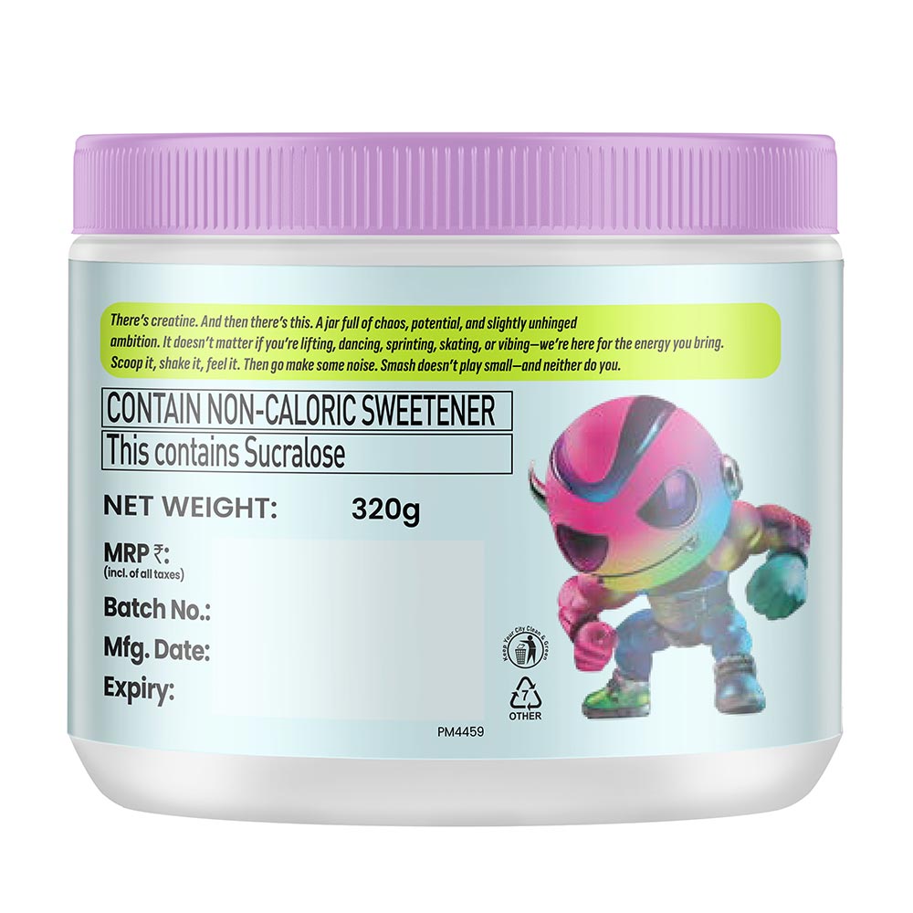 3 - Smash Micronised Creatine Monohydrate,  Fruit Frenzy  0.71 lb