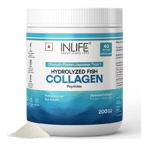 1 - INLIFE Hydrolyzed&nbsp;Fish Collagen Peptides,  200 g  Unflavoured (Clinically Proven Japanese Type 1) 