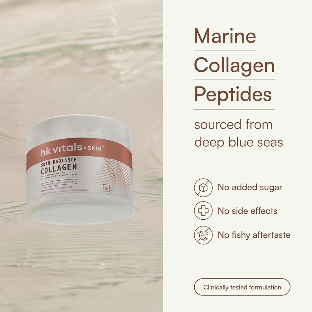 10 - HealthKart HK Vitals Skin Radiance Collagen,  100 g  Mixed Fruit