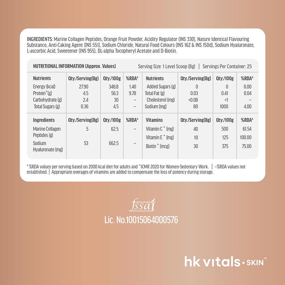 11 - HK Vitals Skin Radiance Collagen,  Marine Collagen  200 g  Mixed Fruit