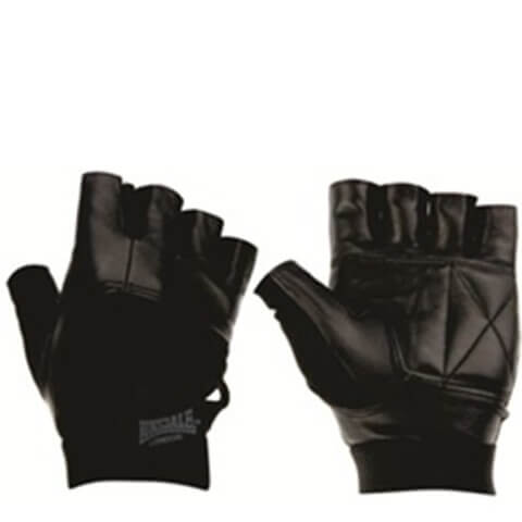 Lonsdale Leather Weight Lifting Gloves,  Black  Medium 