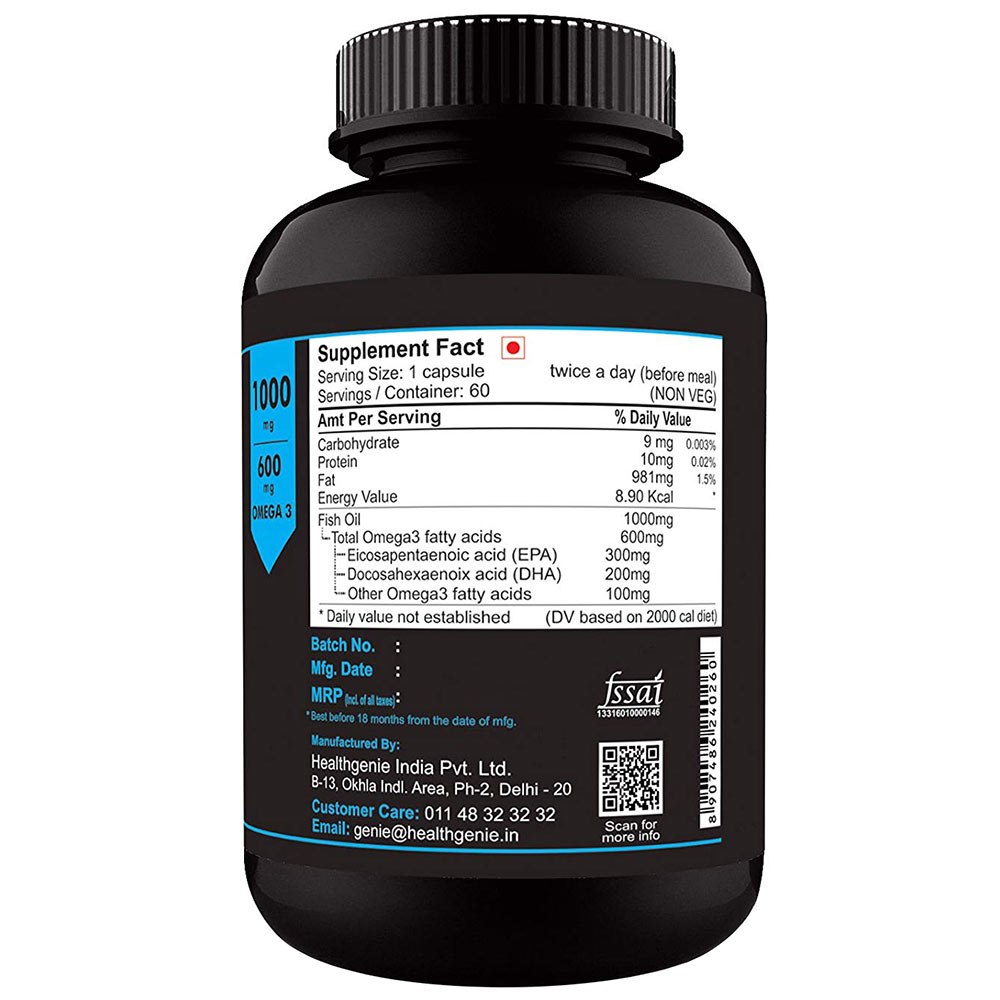 supplementinfo - Sinew Nutrition Omega 3 Fish Oil Double Strength,  60 capsules 