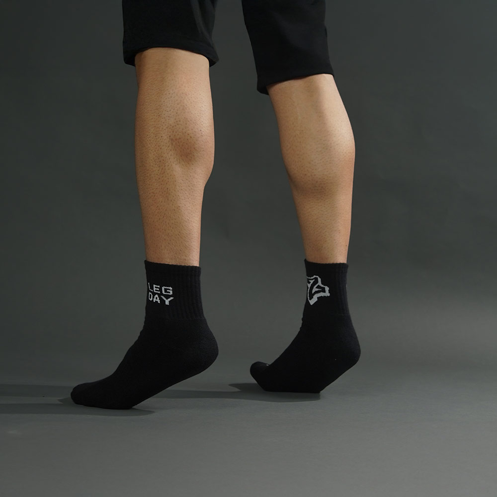 15 - MuscleBlaze Rep/Set Socks Combo,  Black-(5 Pack)  Ankle Length 
