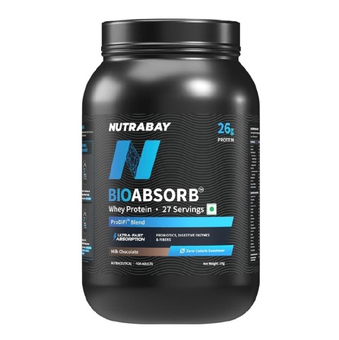 1 - Nutrabay BioAbsorb Whey Protein,  2.2 lb  Milk Chocolate 