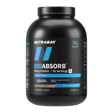 1 - Nutrabay BioAbsorb Whey Protein, 4.4 lb Milk Chocolate