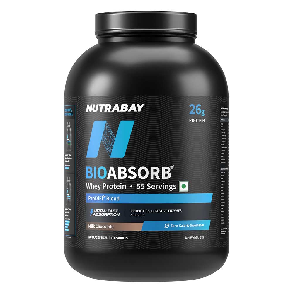1 - Nutrabay BioAbsorb Whey Protein,  4.4 lb  Milk Chocolate 