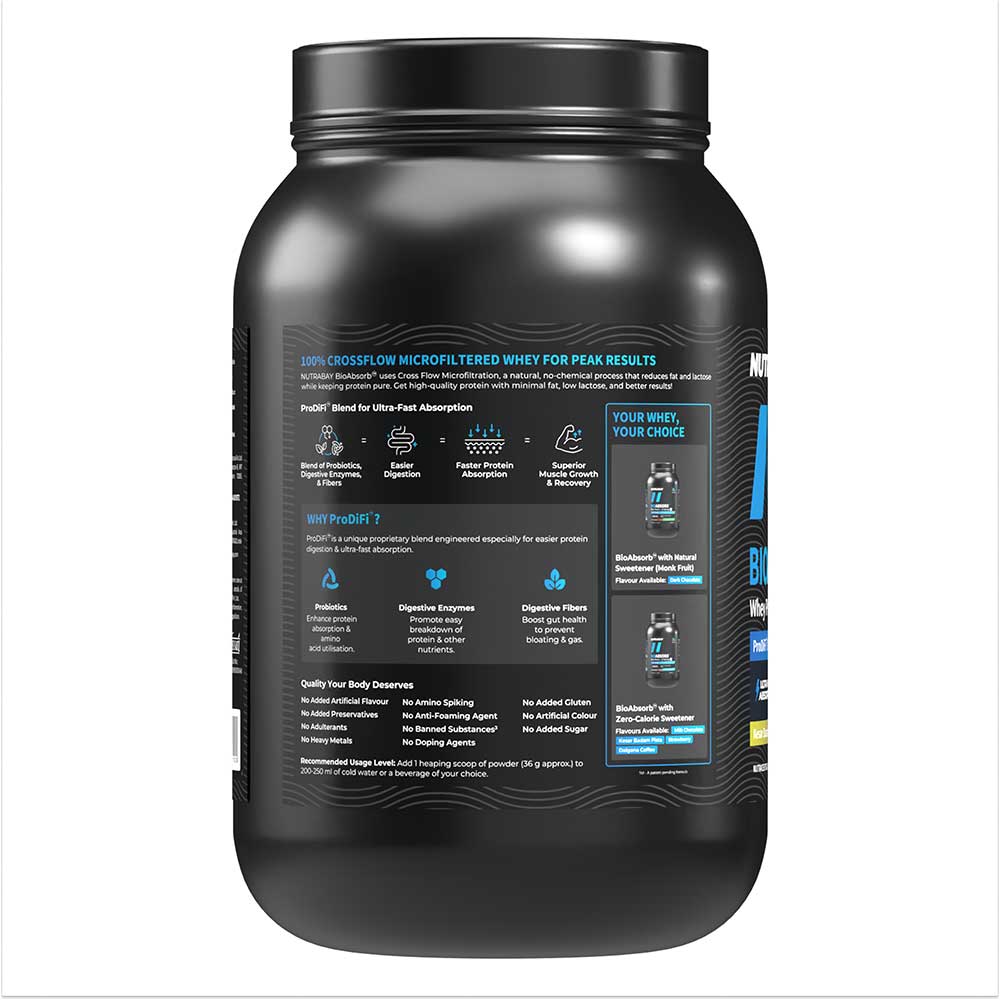 7 - Nutrabay BioAbsorb Whey Protein,  2.2 lb  Kesar Badam Pista 