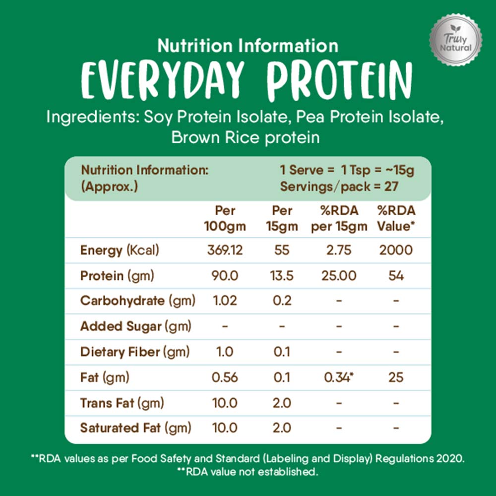 3 - TruNativ Plant Based Everyday Protein,  400 g  Unflavoured 