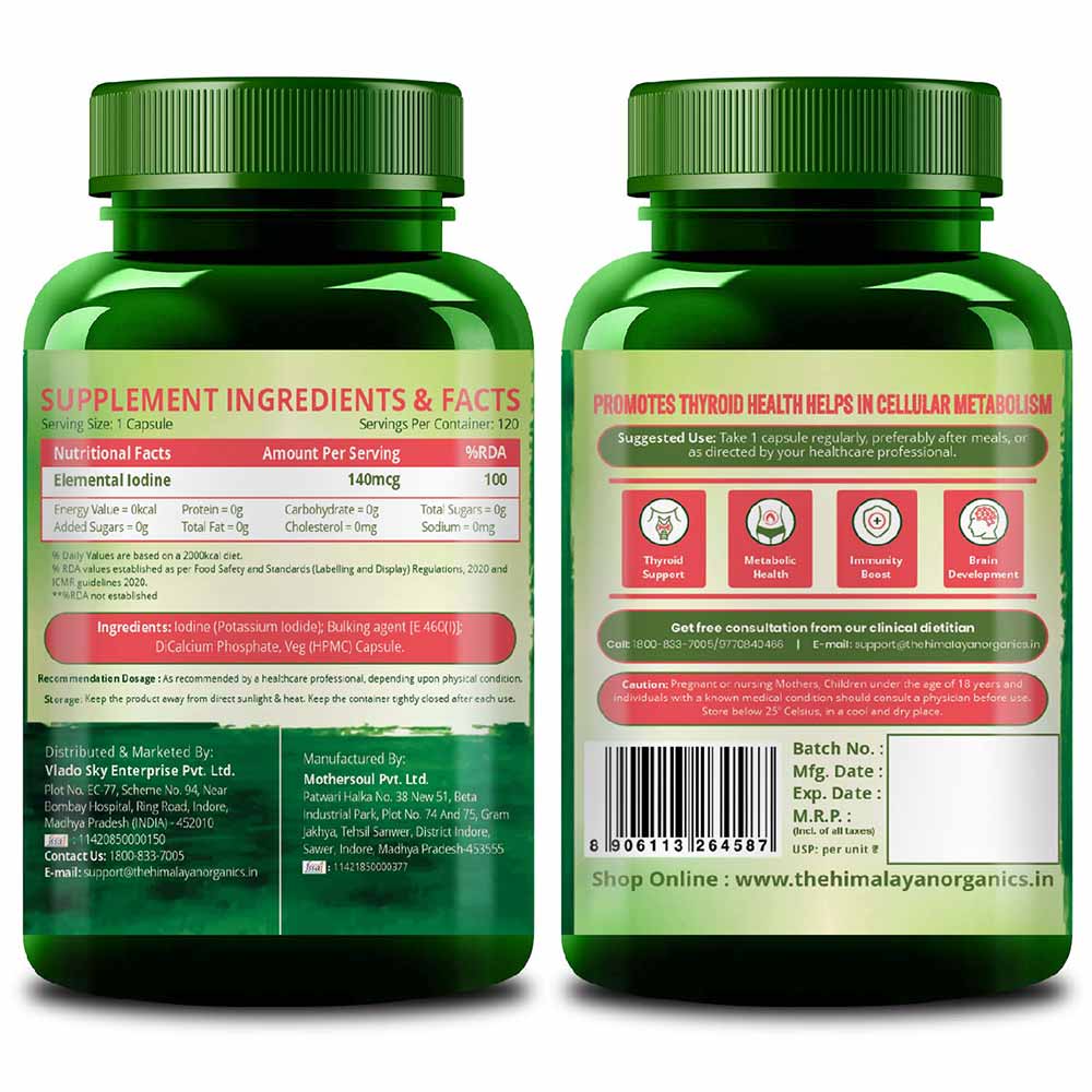 8 - Vlado's Himalayan Organics Iodine,  120 veggie capsule(s) 