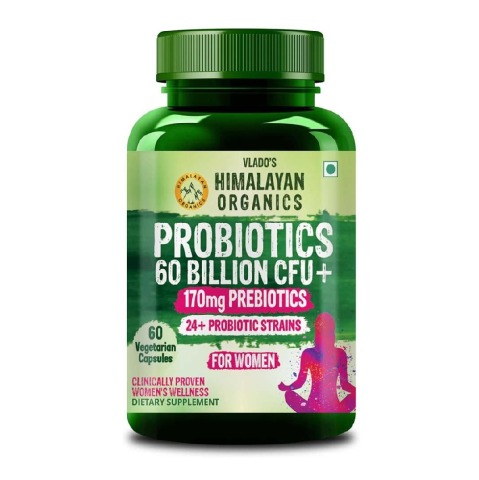 1 - Vlado's Himalayan Organics Probiotics 60 Billion CFU + 170mg Prebiotics, 60 veggie capsule(s) Unflavoured (for Women)