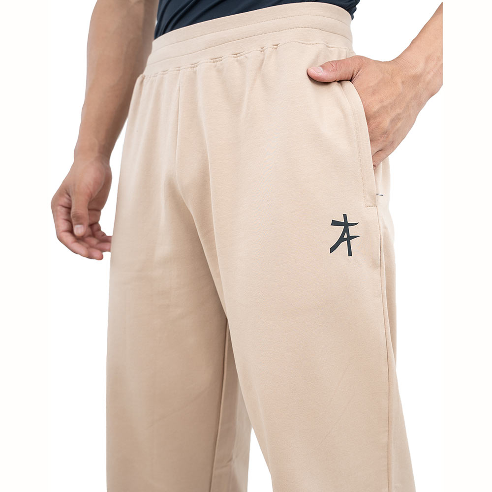 6 - Athflex Men's Straight Fit Classic Workout Pants,  Cream  Small 