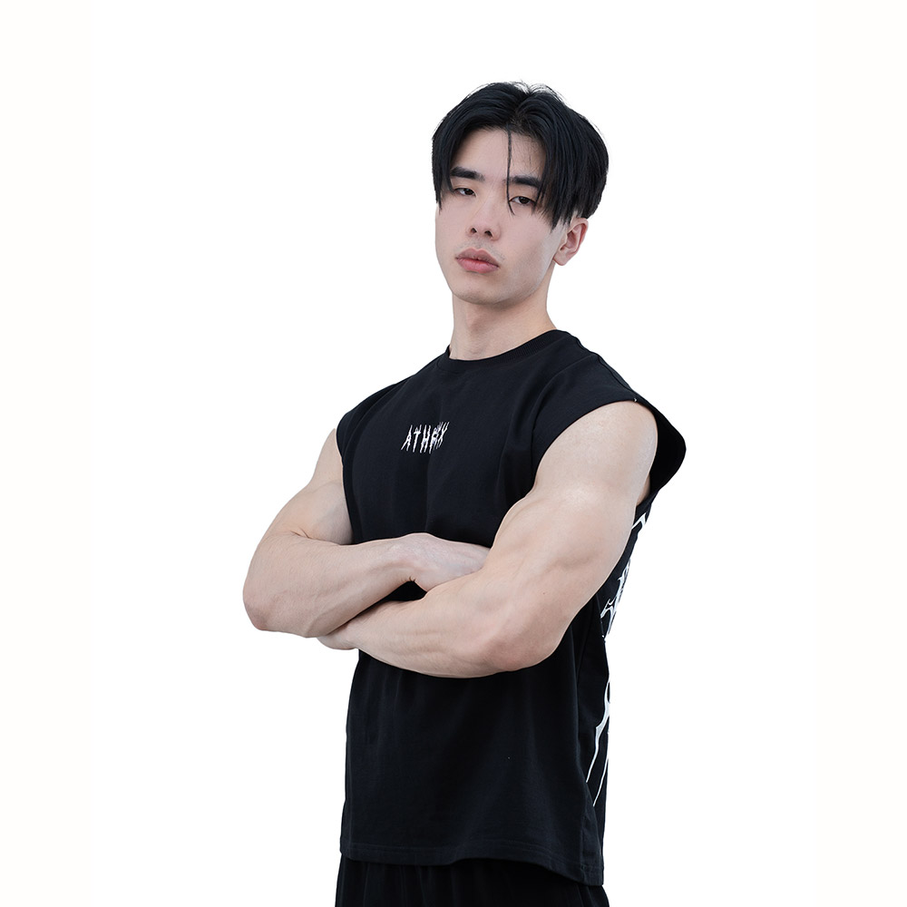 4 - Athflex Men's Relaxed Fit Dark Flex Sleeveless Tank Top,  XXL  Black 