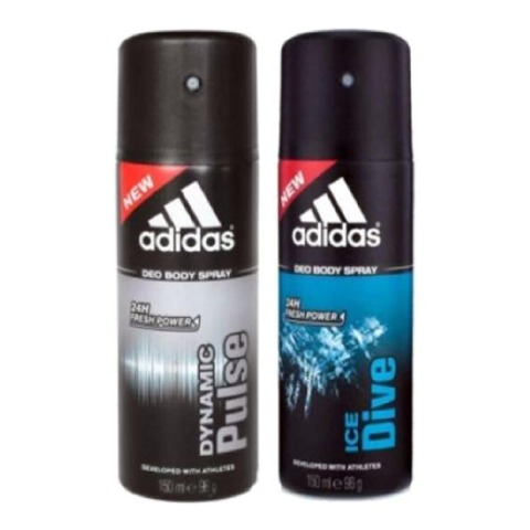 Adidas Ice Dive and Dynamic Pulse Deo Combo of 2,  150 ml  for Men 