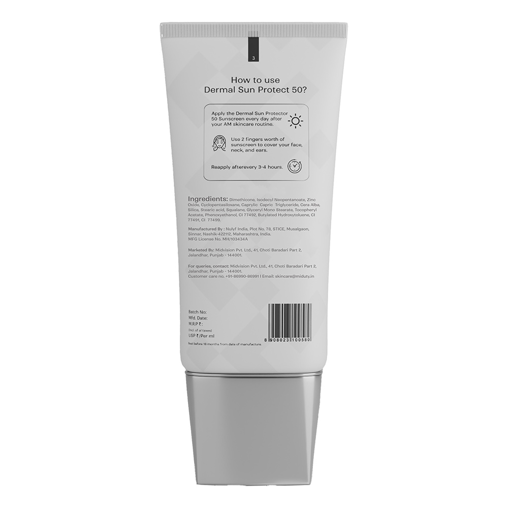 3 - Miduty Dermal Sun Protect 50,  50 g  Tinted Mineral Sunscreen SPF 50 PA+++ 