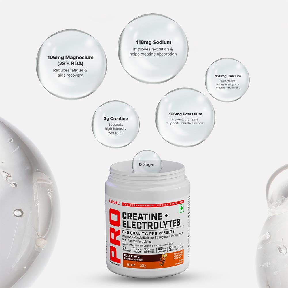 6 - GNC Pro Performance Creatine+ Electrolytes,  Orange  0.55 lb 