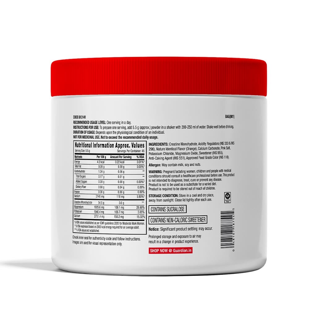 2 - GNC Pro Performance Creatine+ Electrolytes,  Orange  0.55 lb 