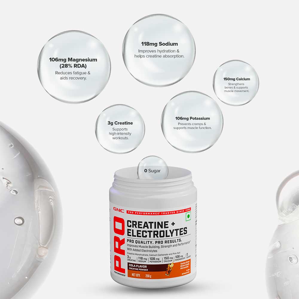 7 - GNC Pro Performance Creatine+ Electrolytes,  Lemon  0.22 lb 