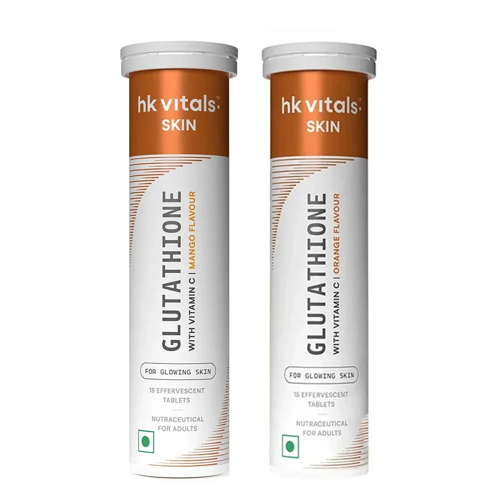 HK Vitals Glutathione Effervescent 15 Tabs Mango and Orange Combo