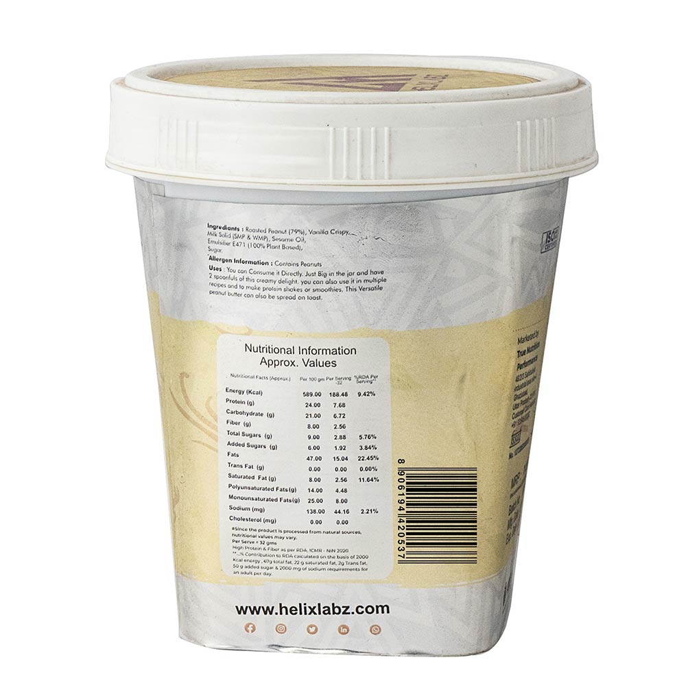 2 - Helixlabz High Protein Peanut Butter with Brown Sugar,  500 g  Vanilla Special (Vanilla) 