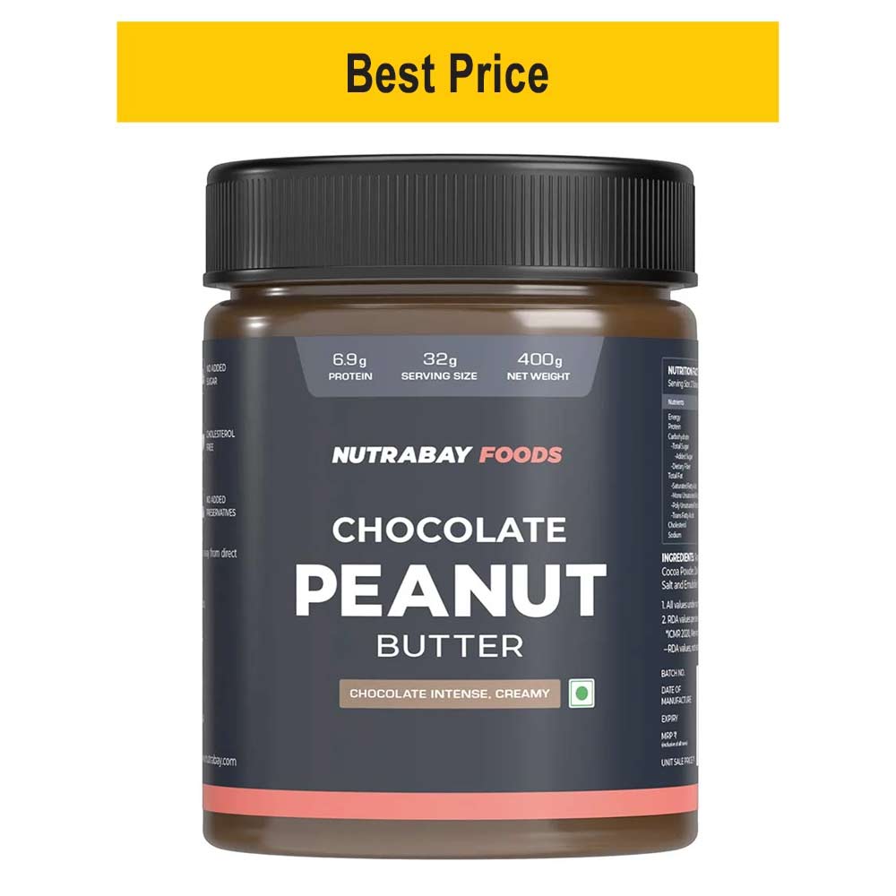 Nutrabay Foods Chocolate Peanut Butter,  400 g  Chocolate Intense, Creamy 