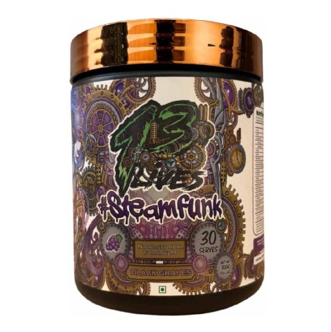 1 - 13 Lives Steamfunk Pre-Workout,  0.66 lb  Black Grapes 