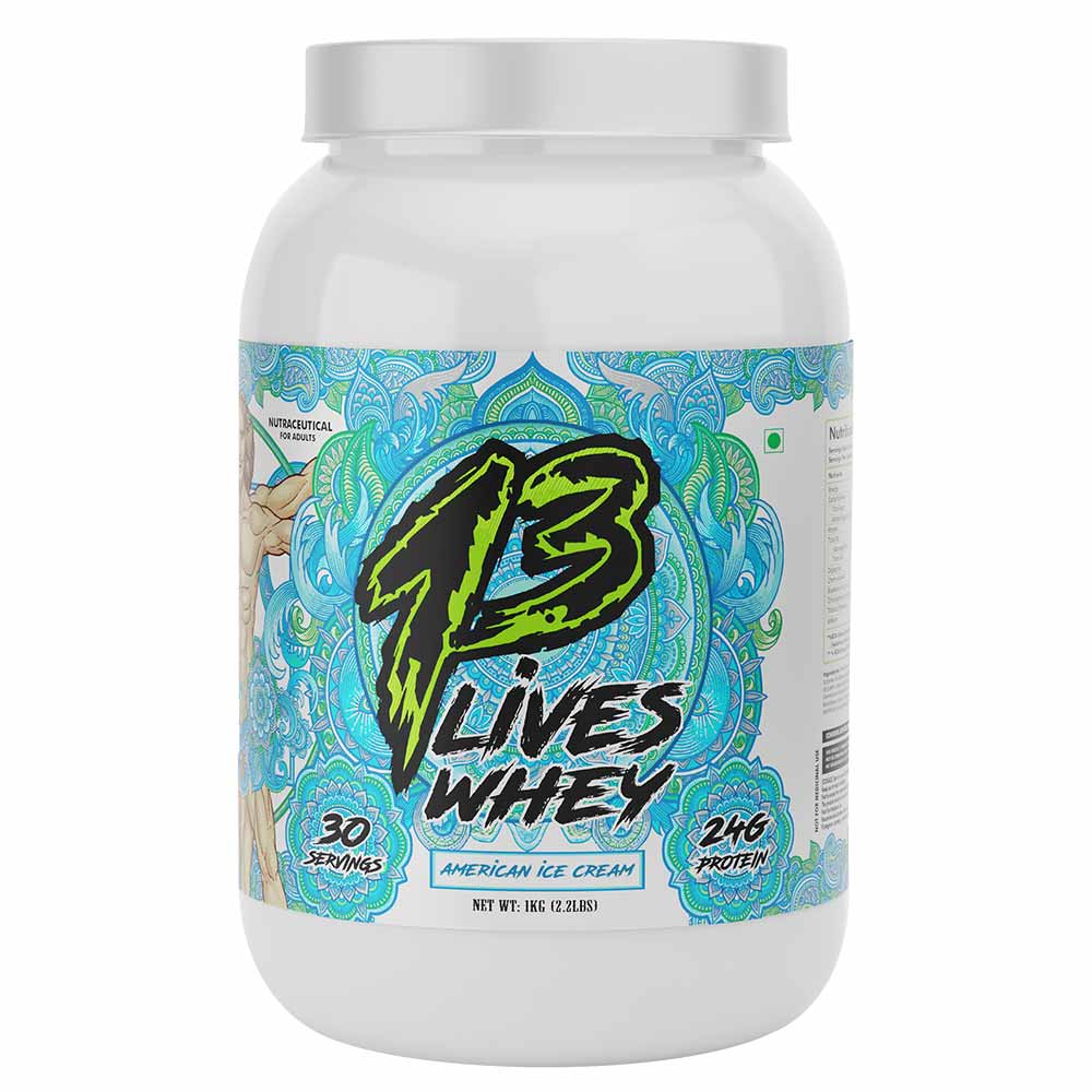 1 - 13 Lives Whey Protein,  2.2 lb  American ice Cream 