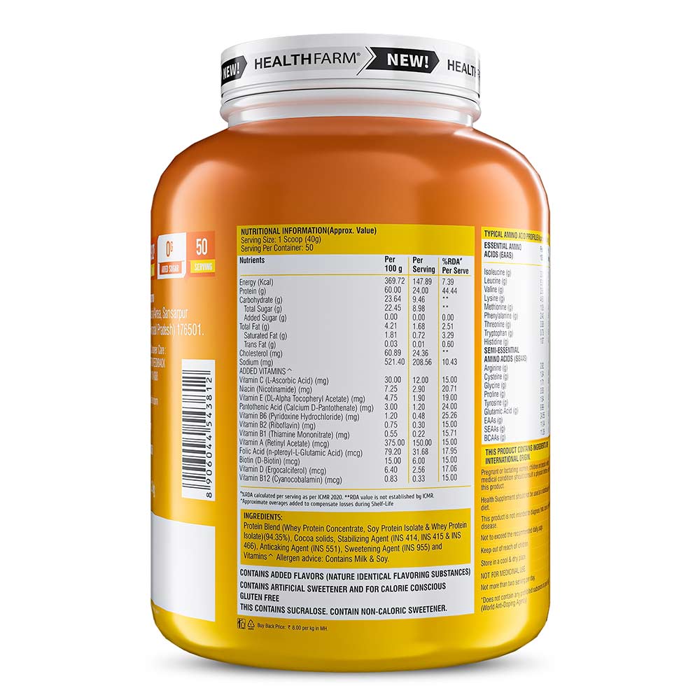 2 - Healthfarm MeFirst Whey Protein,  4.4 lb  Premium Chocolate 