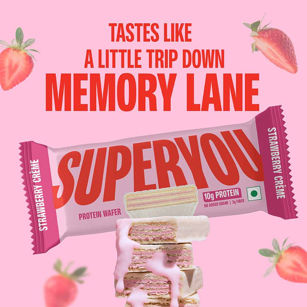 3 - Superyou Protein Wafer Bars Combo,  10 bar(s)  Strawberry Creme & Chocolate 
