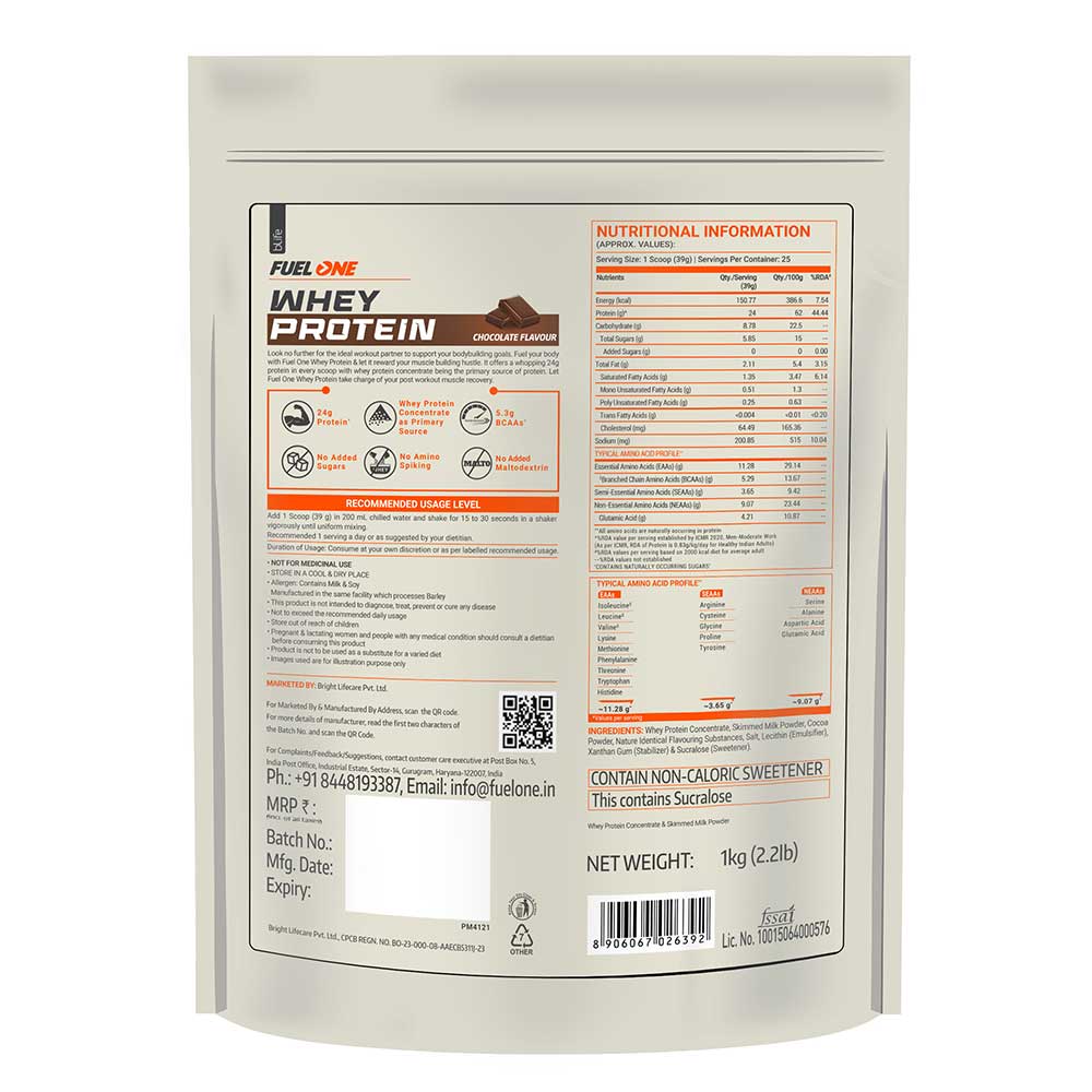 5 - Fuel One Whey Protein Powder,  2.2 lb  Chocolate 