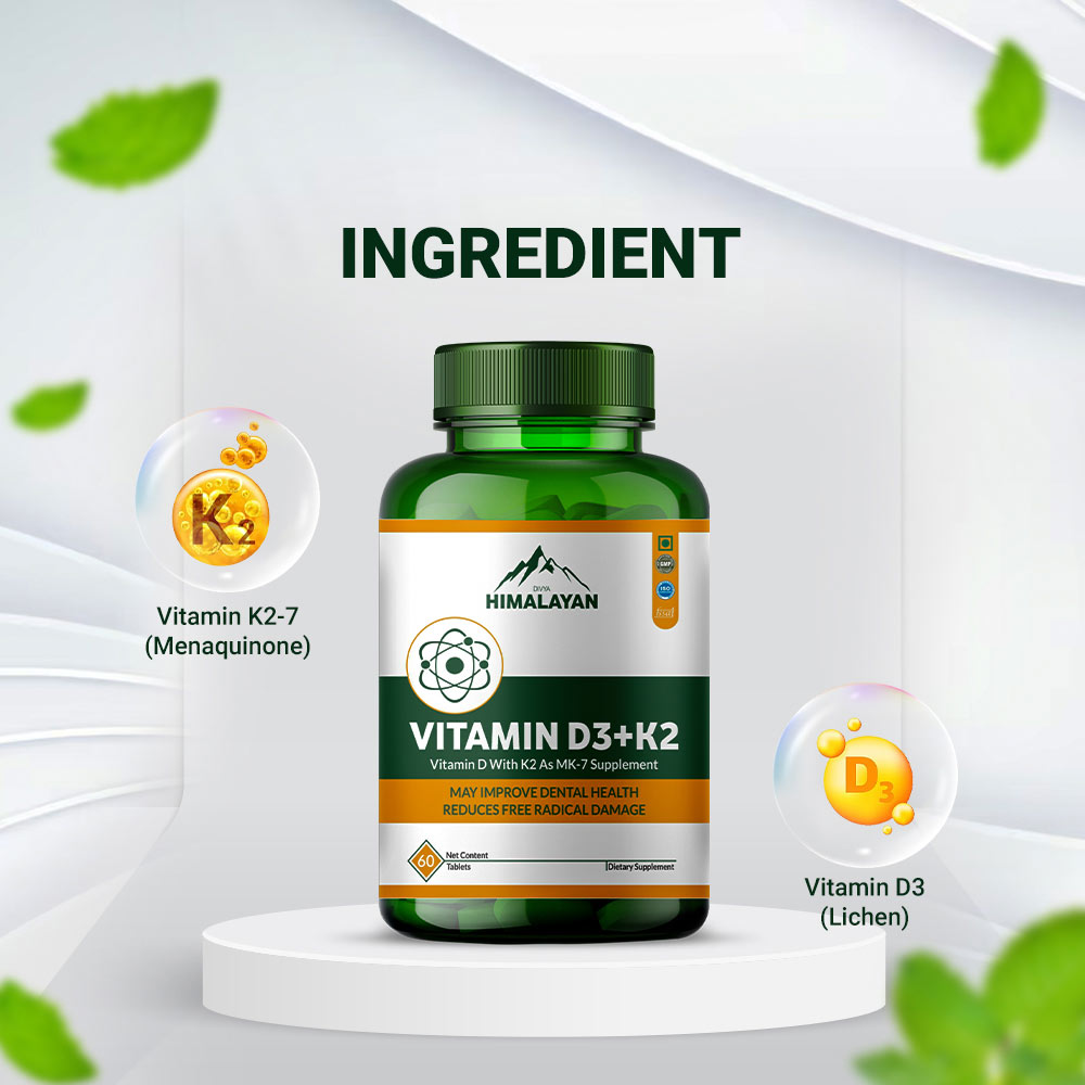 7 - Divya Himalayan Vitamin D3 K2 MK7,  60 tablet(s)  Unflavoured 