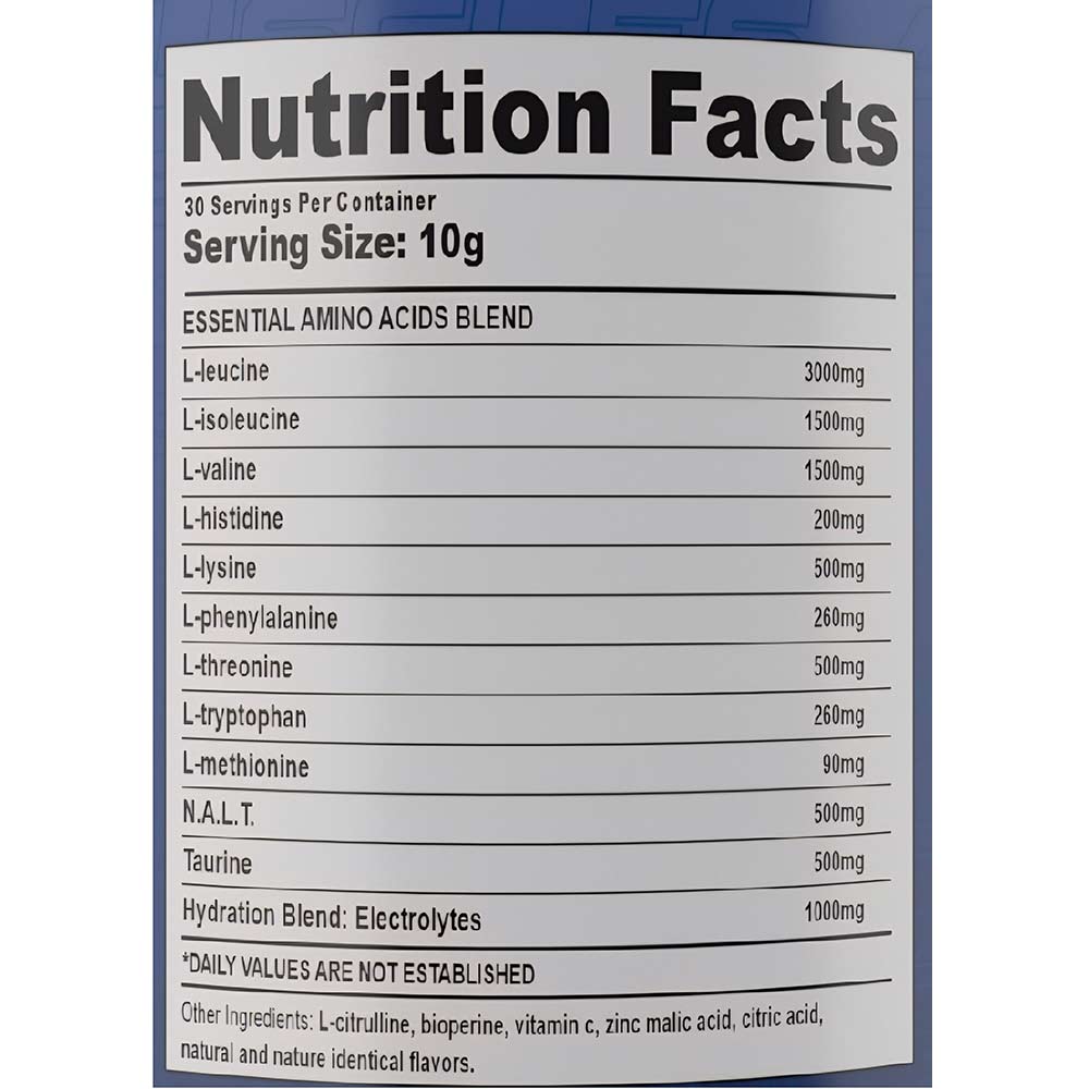 4 - Americanz Muscles EAA + Nootropics 8:1:1,  Melon Bomb  0.66 lb  30 Servings 