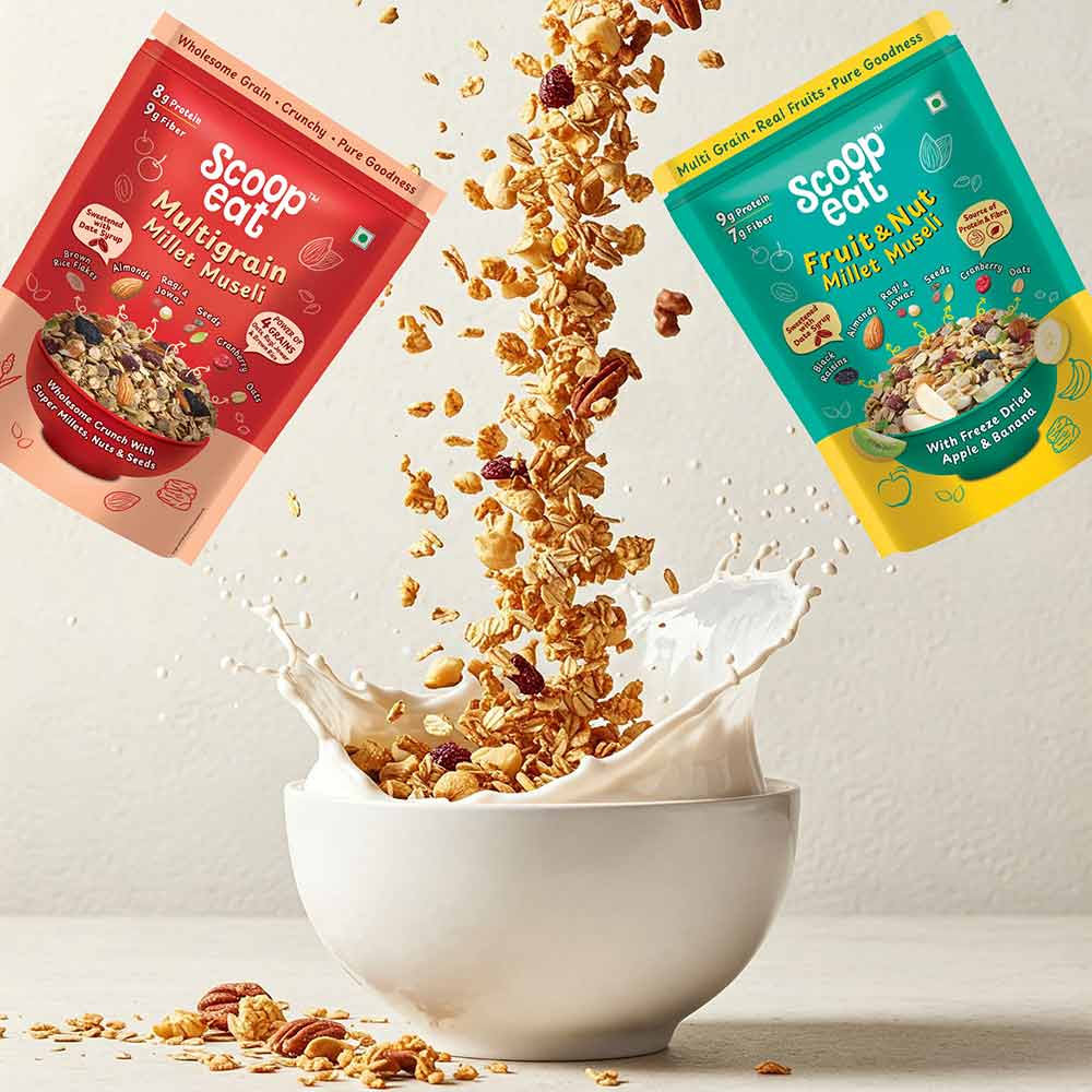 6 - Scoopeat Millet Muesli Combo,  2 Piece(s)/Pack  Multigrain, Fruit & Nut 