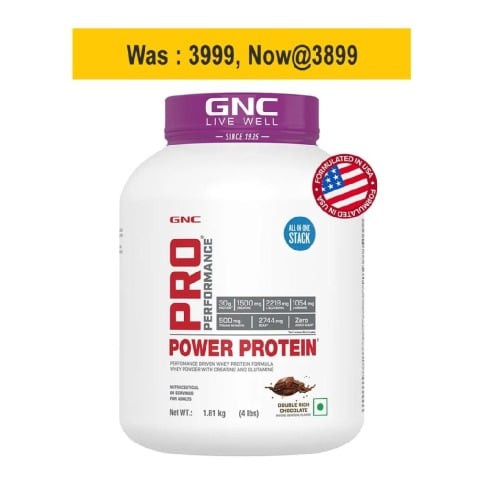 GNC Pro Performance Power Protein,  4 lb  Double Rich Chocolate 