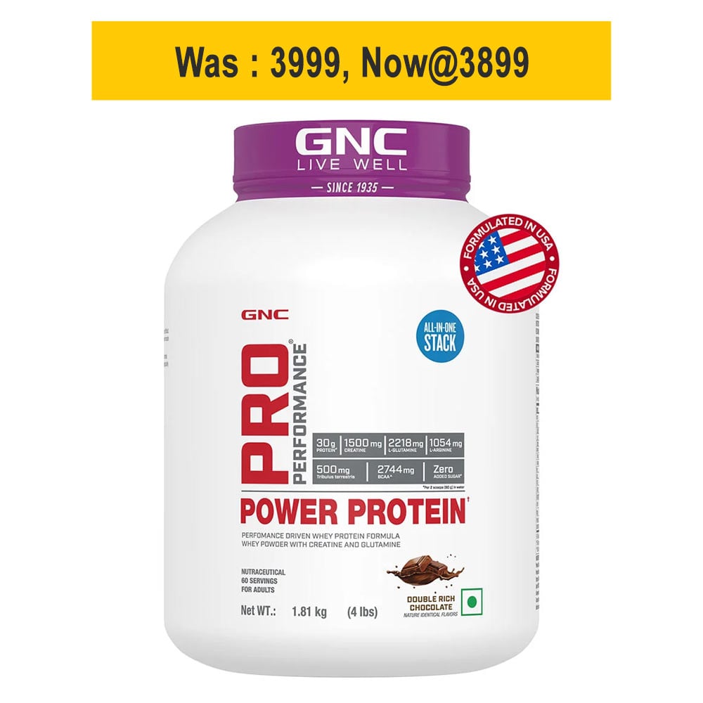 GNC Pro Performance Power Protein,  4 lb  Double Rich Chocolate 