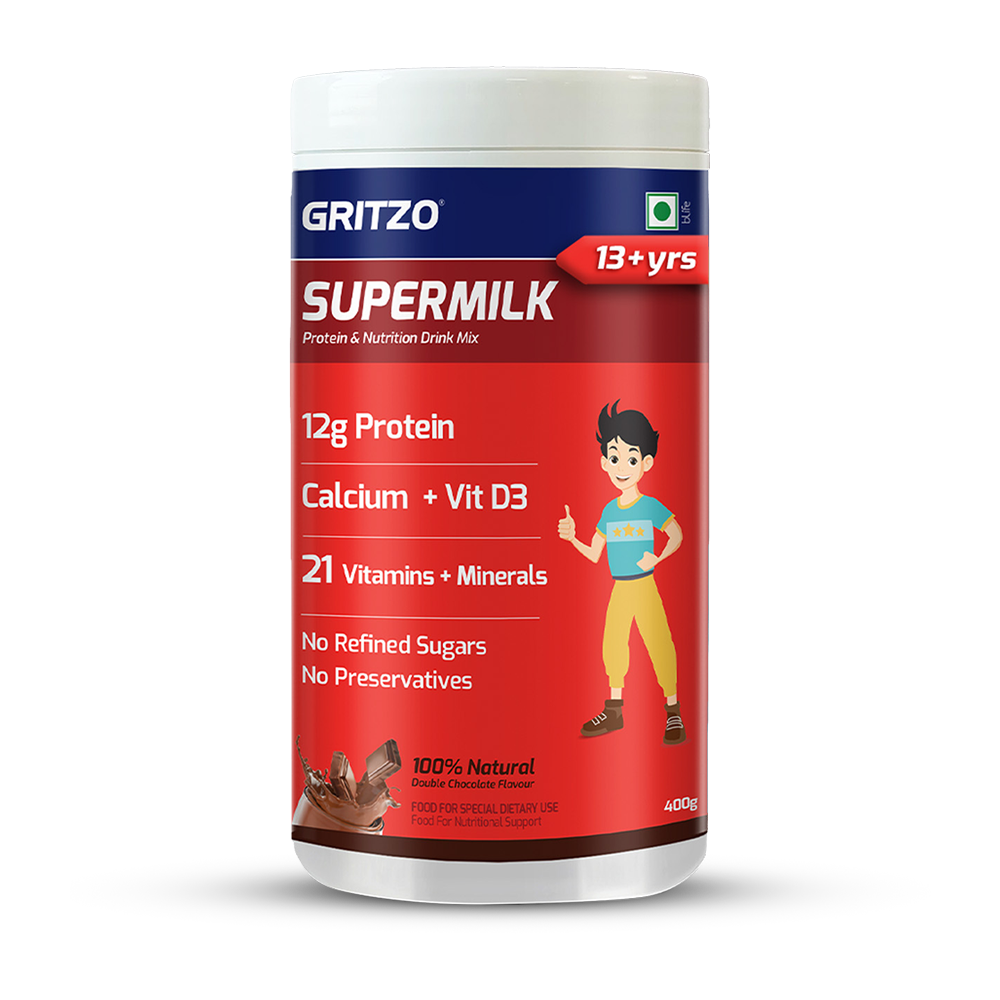 Supermilk Overall Growth for Boy 13+ years,  400 g  Double Chocolate  13+ Yrs  Boy  Overall Growth 