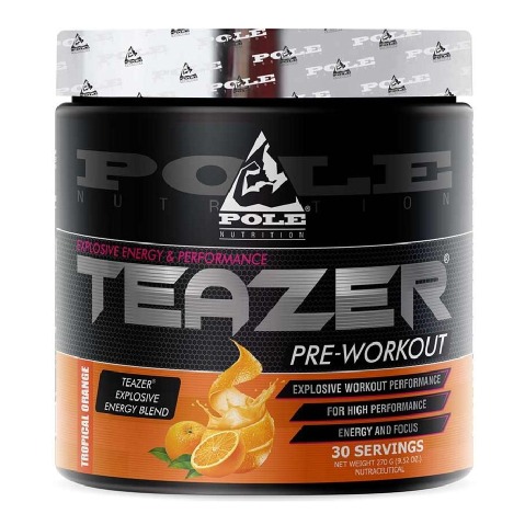 1 - Pole Nutrition Teazer Pre Workout,  0.59 lb  Tropical Orange 