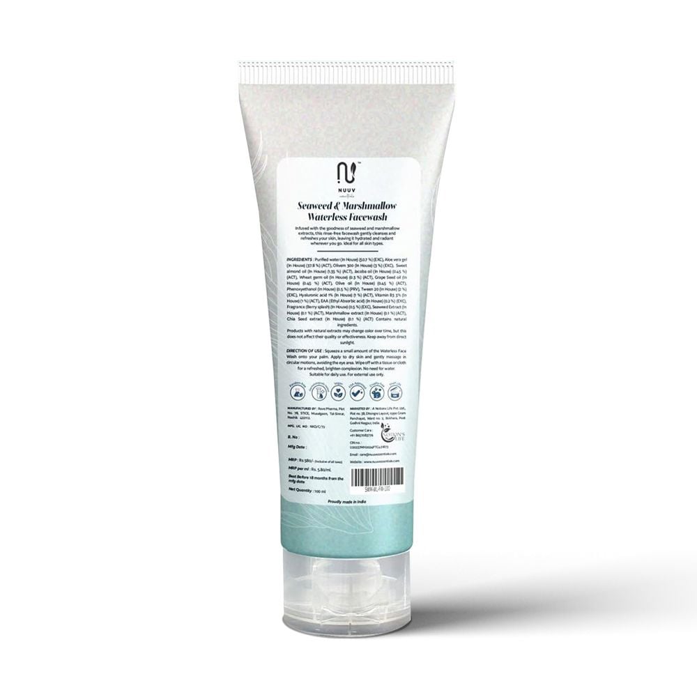 2 - Nuuv Essentials Seaweed & Marshmallow Waterless Face Wash,  100 ml  for All Skin Types 