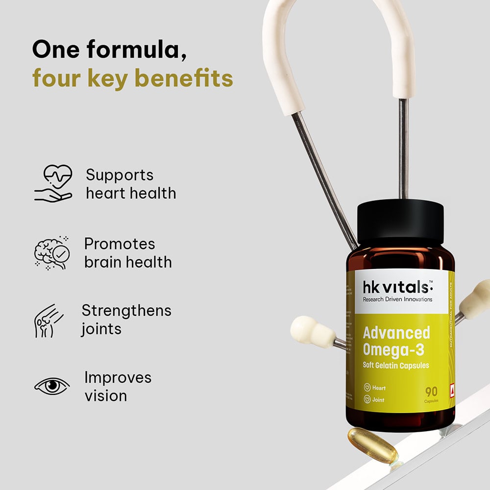 5 - HealthKart Advanced Omega-3 with 360mg EPA & 240mg DHA,  90 capsules