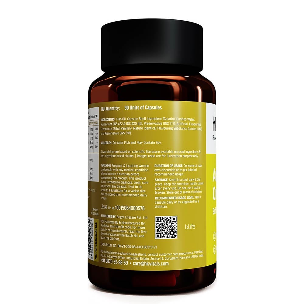 1 - HealthKart Advanced Omega-3 with 360mg EPA & 240mg DHA,  90 capsules
