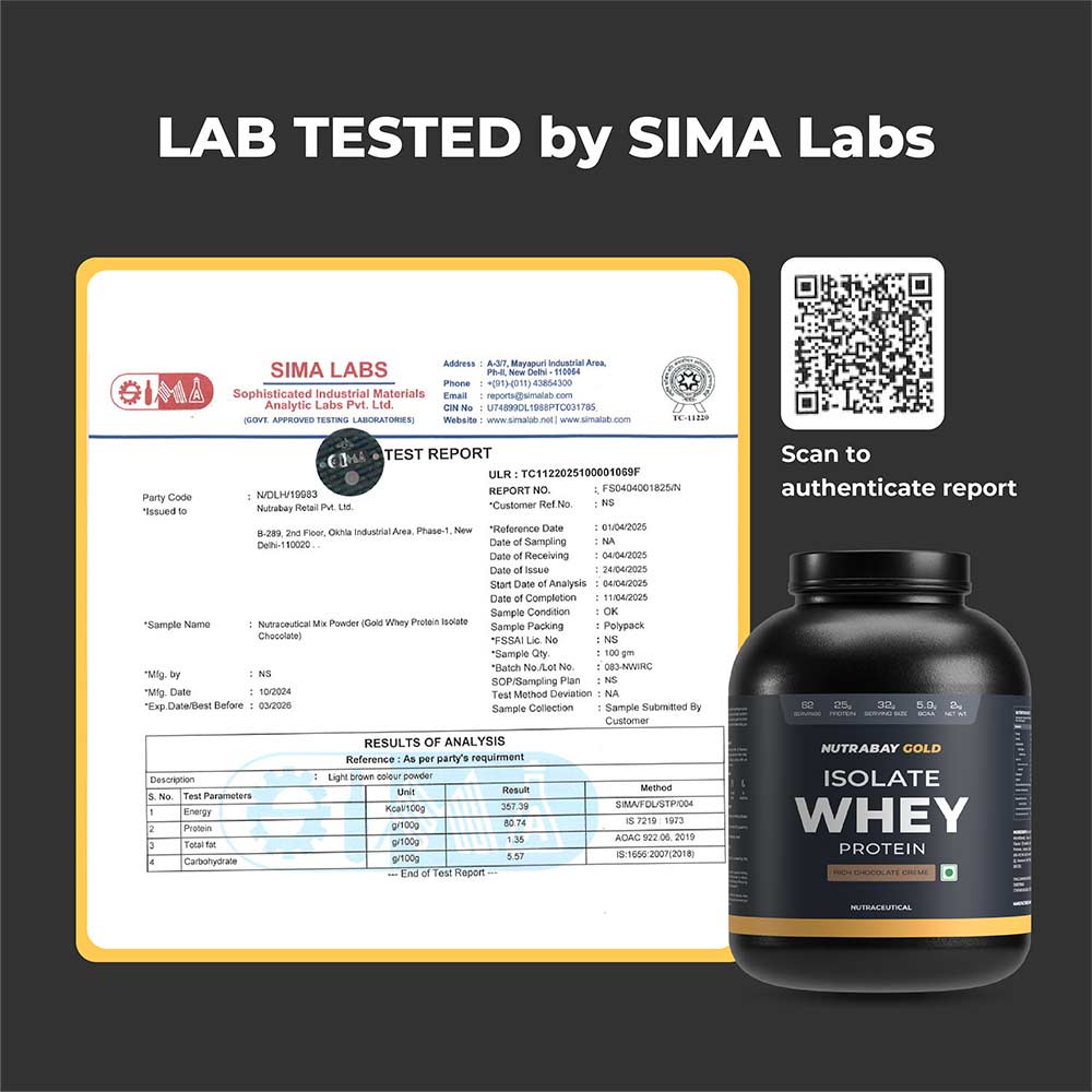 Nutrabay Gold Isolate Whey Protein,  4.4 lb  Rich Chocolate Creme 