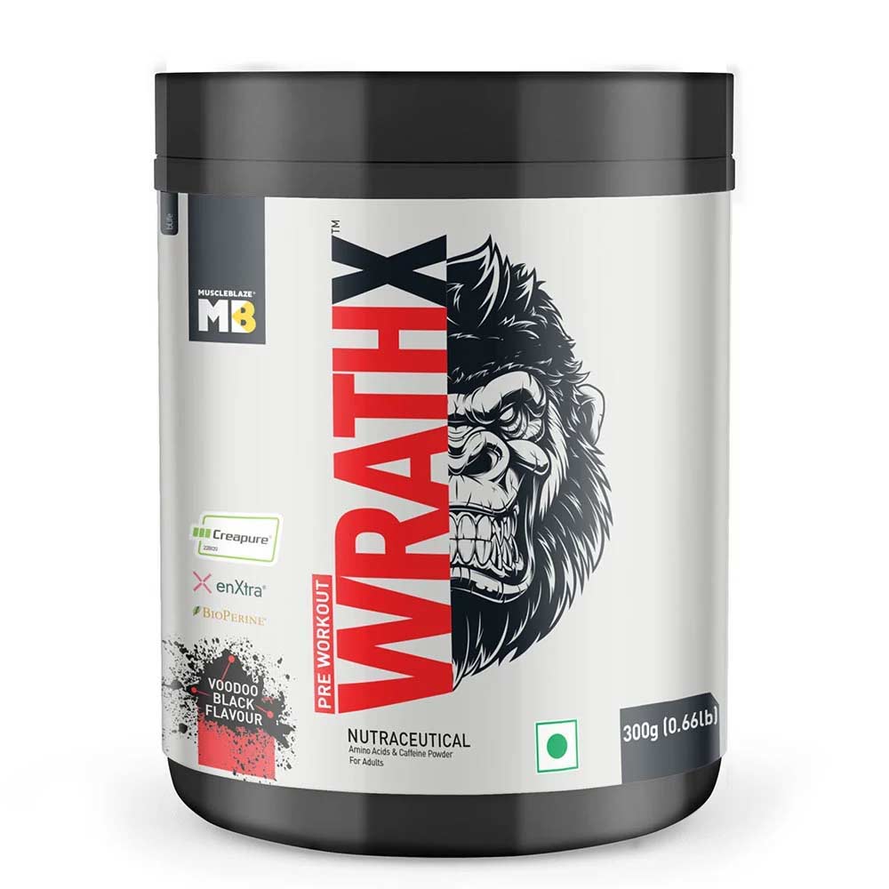 2 - MuscleBlaze Pre Workout WrathX OP,  0.66 lb  Voodoo Black 