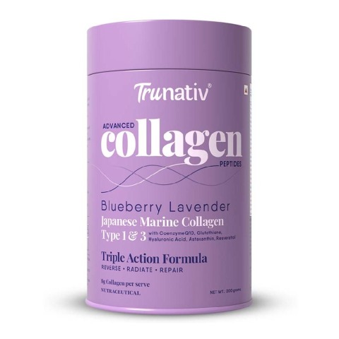 1 - TruNativ Advanced Collagen Peptides,  200 g  Blueberry Lavender (Japanese Marine Collagen Type 1 & 3) 