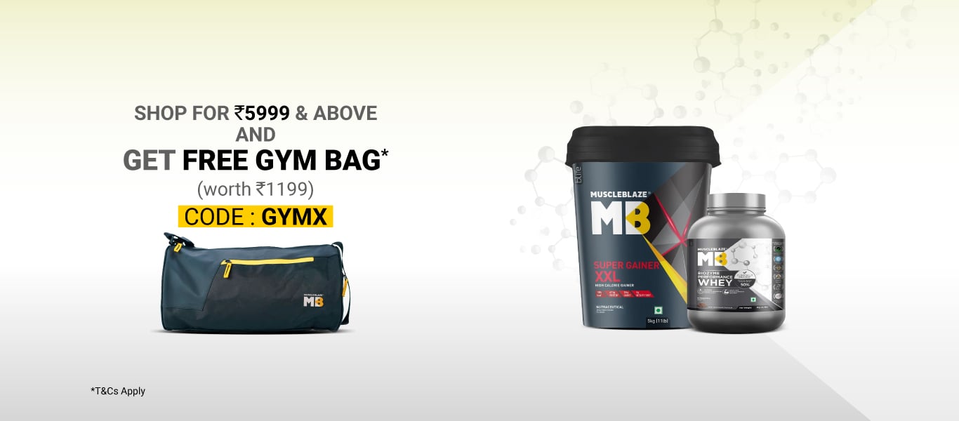 Shop for Rs. 5,999 & above and Get Free Gym Bag via Code