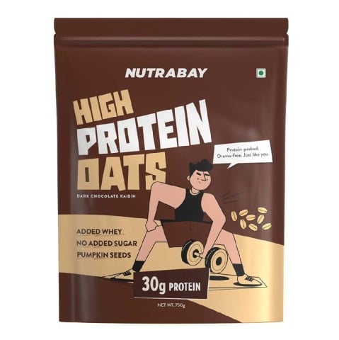 1 - Nutrabay High Protein Oats,  750 g  Dark Chocolate 